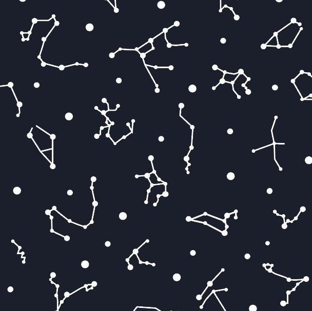 Constellation Print (navy background and white constellations)